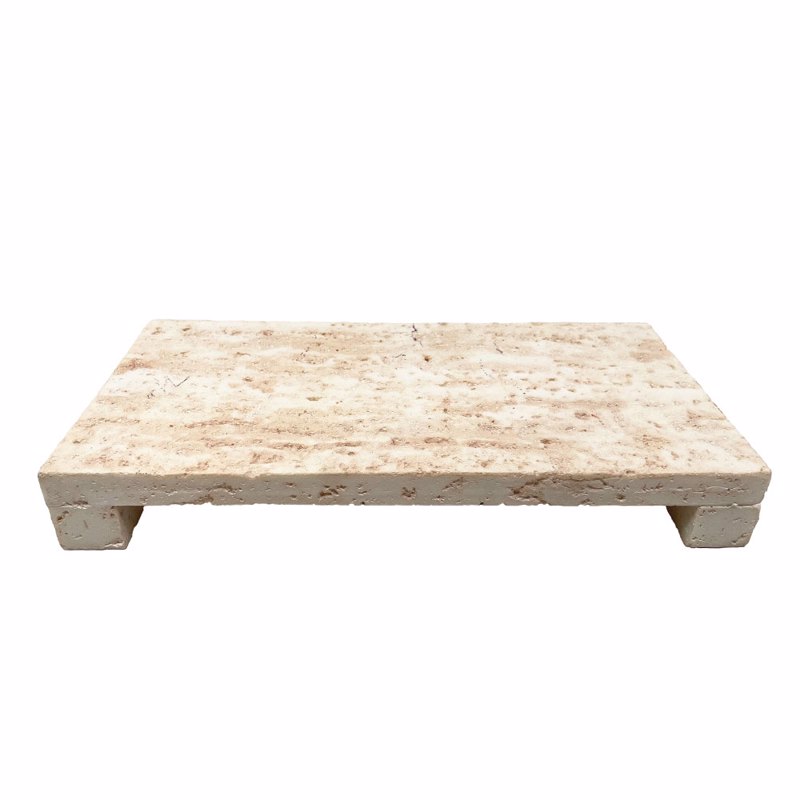 Liberta-Maison Travertino Δίσκος Διακόσμησης 34x17x5cm Polyresin Stone 034285