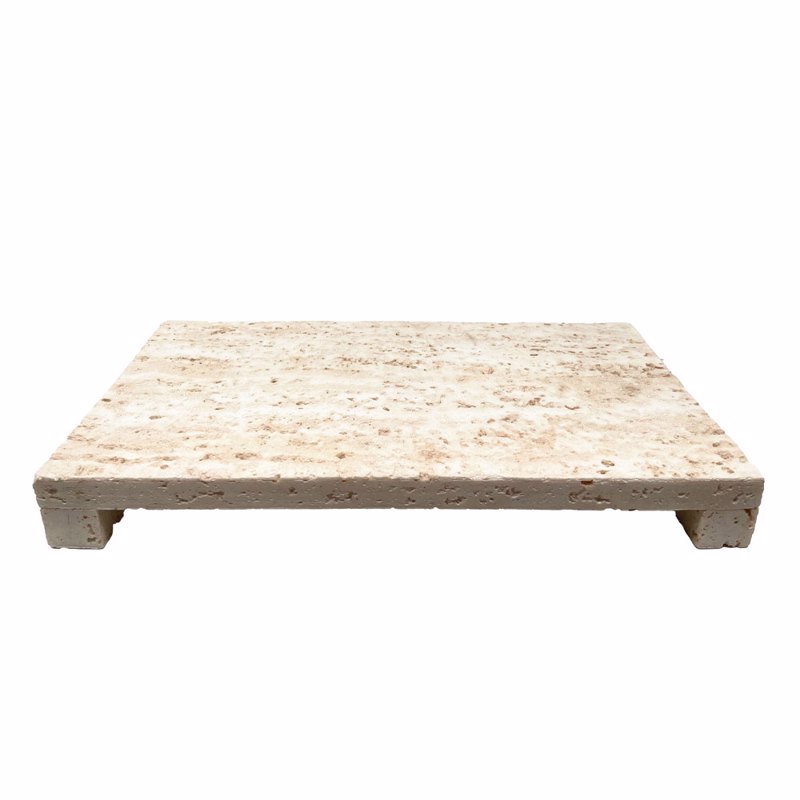 Liberta-Maison Travertino Δίσκος Διακόσμησης 40x22x5cm Polyresin Stone 034286