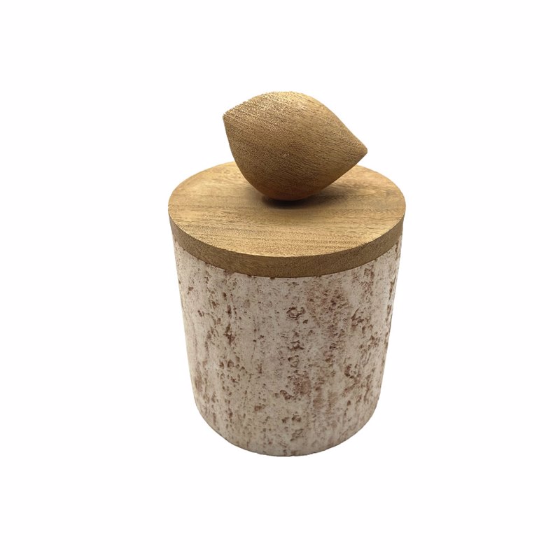 Liberta-Maison BIRDY Κουτί Αποθήκευσης 12x12x18cm Polyresin STONE Φυσικό 034293