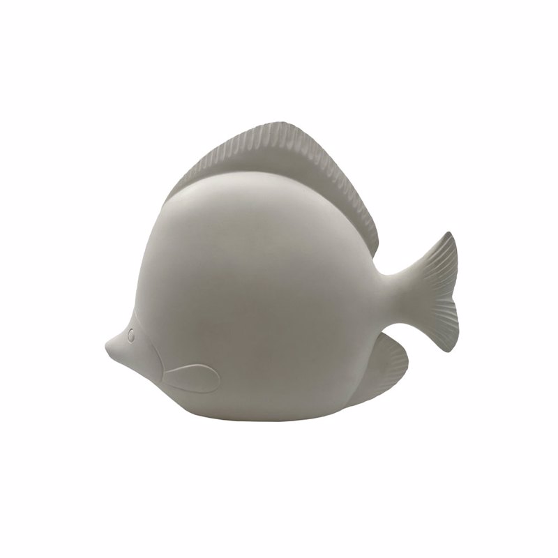 Liberta-Maison Flux L Διακοσμητικό Ψάρι 35x11x26cm Polyresin Άσπρο 034304