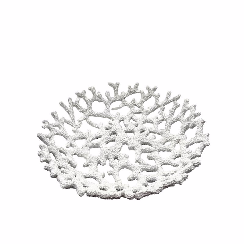 Liberta - Maison CORAIL L Δίσκος Διακόσμησης Polyresin Λευκός Φ40x10cm 034306