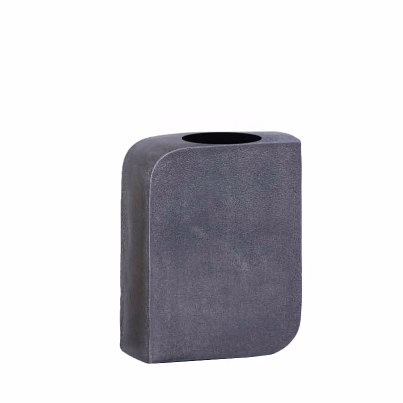 Liberta - Maison BRICK Βάζο Αλουμινίου Γκρι Σκούρο 14x7x18cm 034393