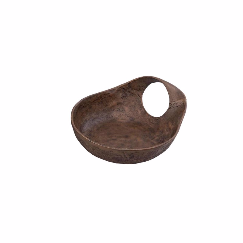 Liberta-Maison Serve Loop Μπώλ Διακόσμησης 29x24x10cm Αλουμίνιο Bronze 034401