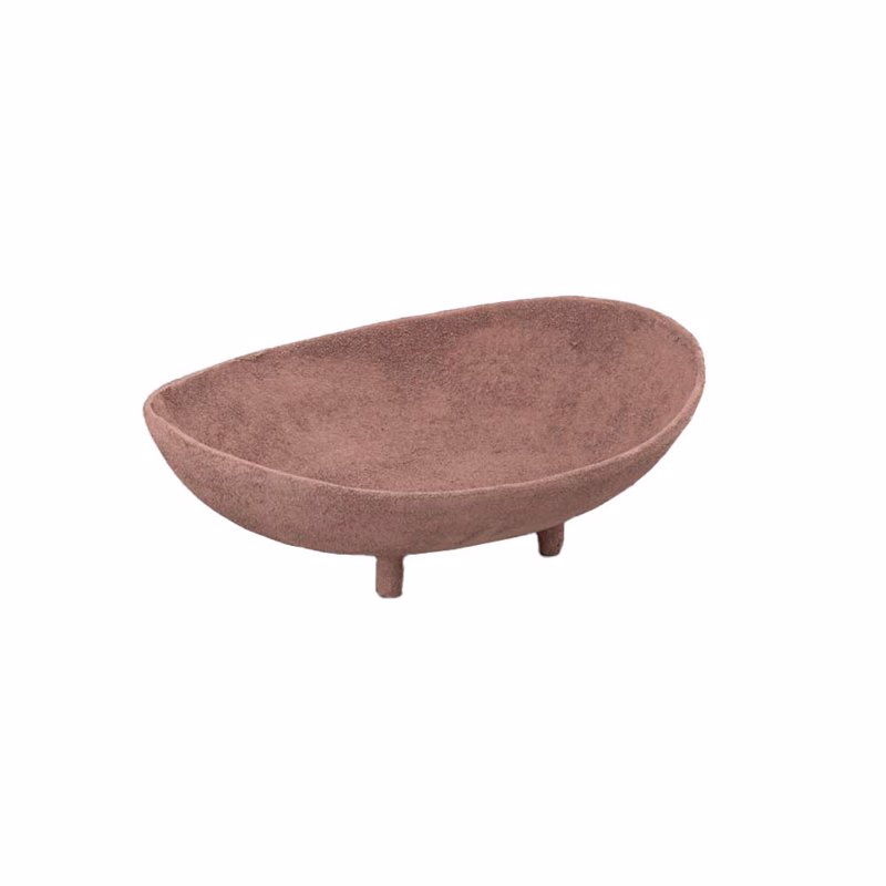 Liberta-Maison Pedestal Μπώλ Με Πόδι 35x24x11cm Αλουμίνιο Terracotta 034418