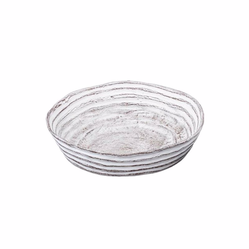 Liberta-Maison Pure Form Μπώλ Διακόσμησης 35x34x10cm Αλουμίνιο Άσπρο Καφέ 034427