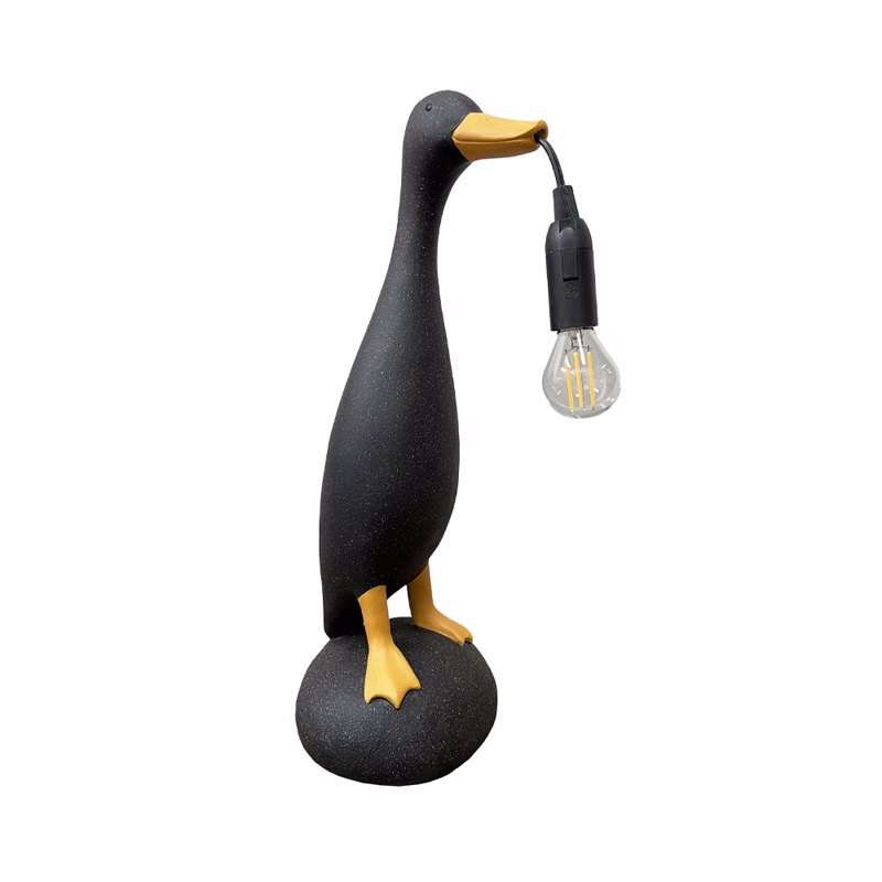 Liberta-Maison Quack Ii Φωτιστικό Επιτραπέζιο 17x16x43cm Polyresin Μαύρο Χρυσό 034448