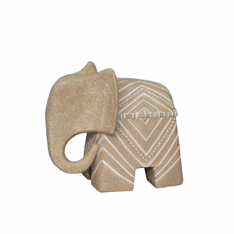 Liberta - Maison TRUNKY A Διακοσμητικός Ελέφαντας Polyresin Μπεζ/Λευκός 16.8x9.7x14.5cm 034455