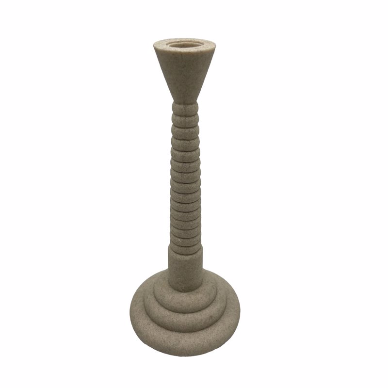 Liberta - Maison LITO Κηροπήγιο Polyresin Stone Μπεζ Φ1