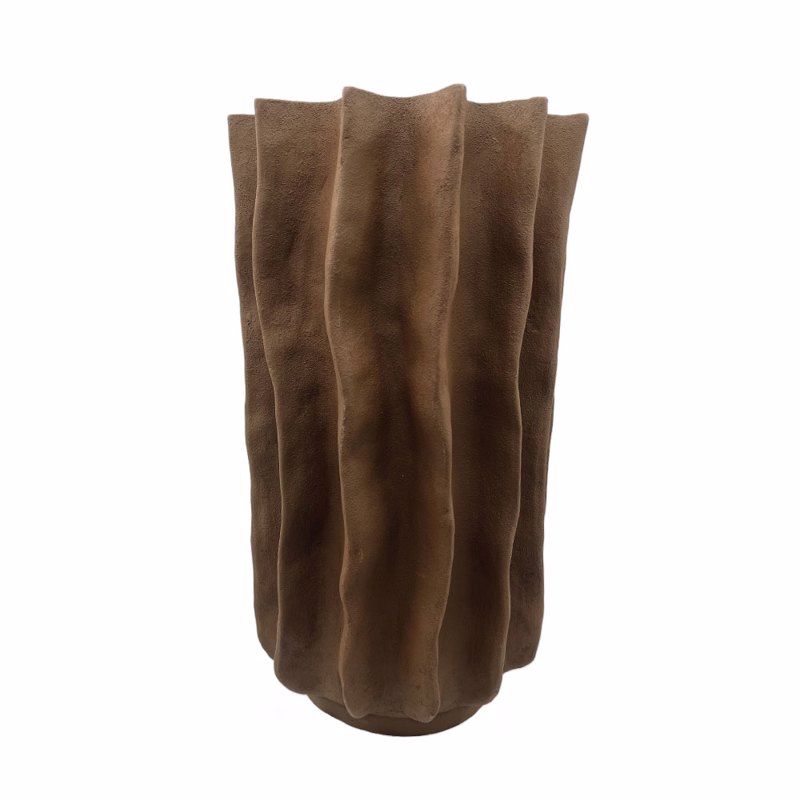 Liberta - Maison FOLDA Βάζο Polyresin Καφέ Σκούρο Φ22x38cm 034509