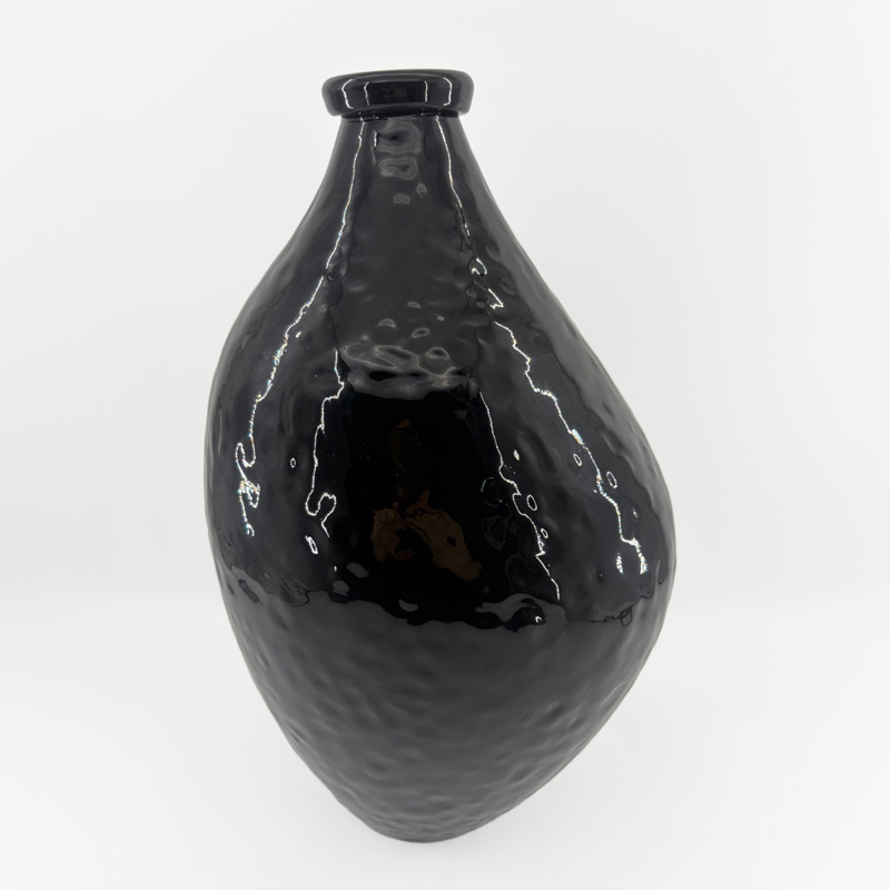 Liberta - Maison SPICE Βάζο Γυάλινο Μαύρο Φ22x35.5cm 034528