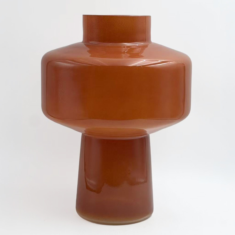 Liberta - Maison - ΣΗΜΑΝΤΙΚΟ: Σε περίπτωση διαφοράς τιμής από το κατάστημα ισχύει παντα και μόνο η τιμή του καταστήματος Liberta - Maison REGAL Βάζο Γυάλινο Πορτοκαλί Φ20x28cm