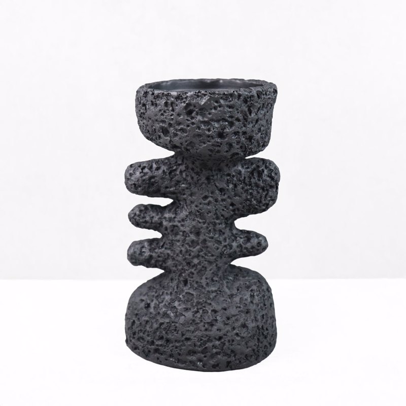 Liberta - Maison KYCLADIC II Κηροπήγιο Resin Μαύρο 12x1