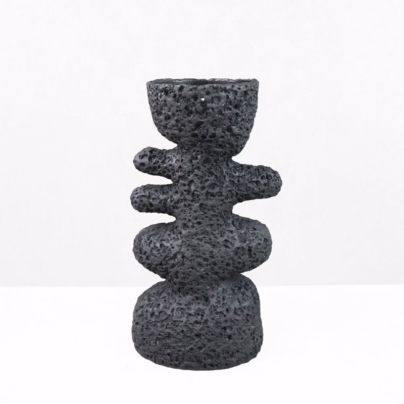 Liberta - Maison LUSTRE II Κηροπήγιο Resin Μαύρο 14.5x9