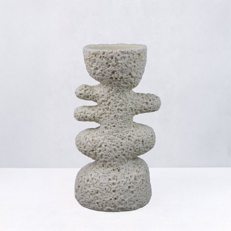 Liberta - Maison LUSTRE III Κηροπήγιο Resin Μπεζ 14.5x9.5x25cm 034610