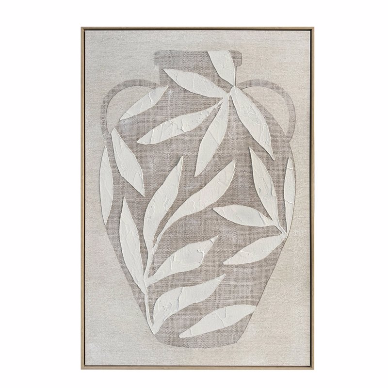 Liberta - Maison HUSK Πίνακας με Κορνίζα Καμβάς Μπεζ/Λευκός PS 80x4x120cm 034666