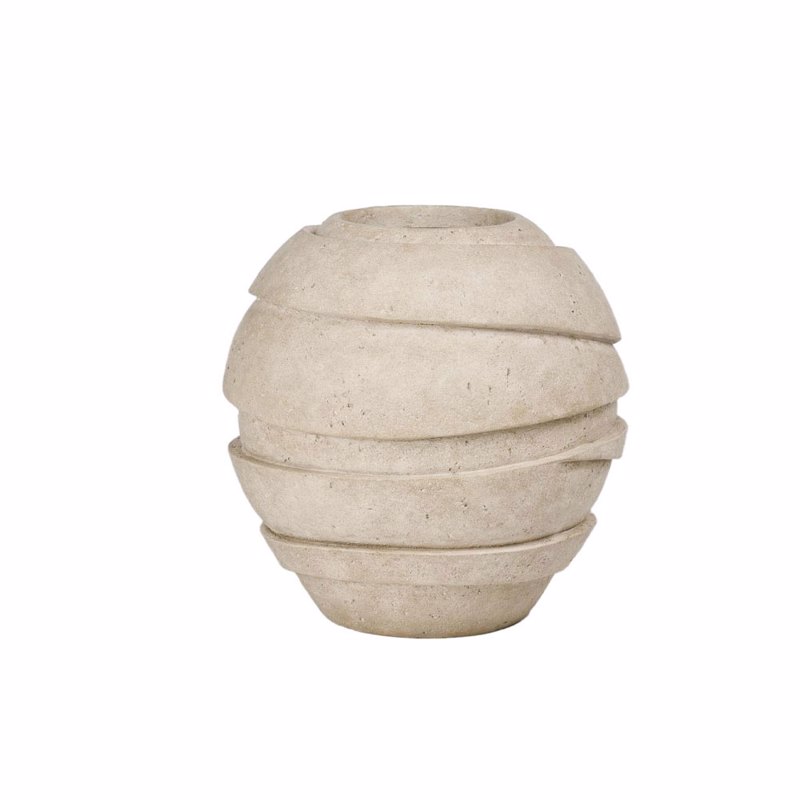 Διακοσμητικά Επιτραπέζια agiovlasitishome - ΣΗΜΑΝΤΙΚΟ: Σε περίπτωση διαφοράς τιμής από το κατάστημα ισχύει παντα και μόνο η τιμή του καταστήματος Liberta - Maison GLOBO Βάζο Resin Μπεζ Φ31.4x31.7cm 034