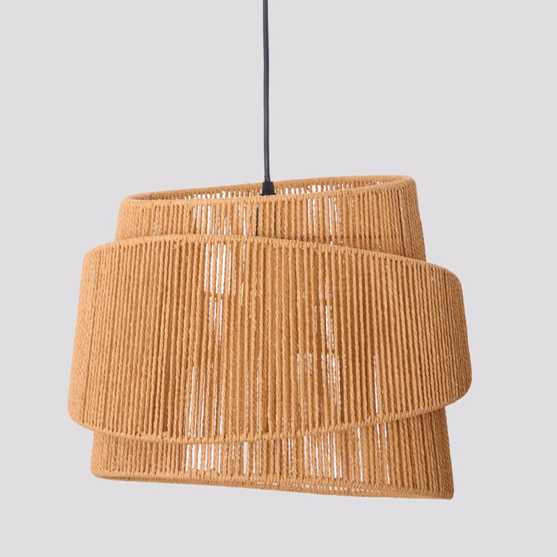 Liberta-Maison Zia Φωτιστικό Οροφής 39x35cm Σχοινί Χακί Χαρτί 034714