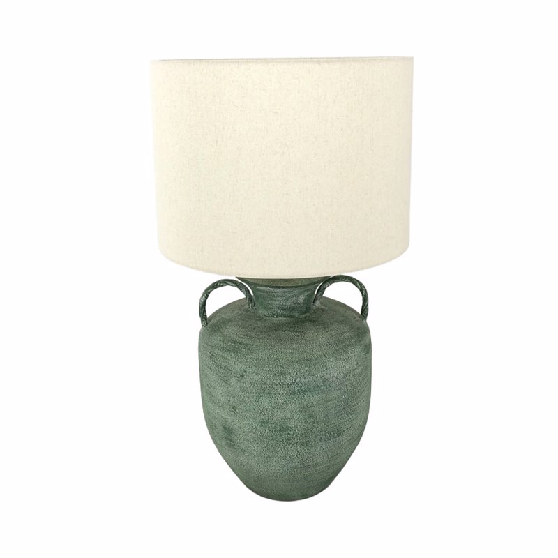 Liberta-Maison Opaline Φωτιστικό Επιτραπέζιο 35x35x61cm Μέταλλο Μέντα Μπεζ Ανοιχτό Λινό 034725
