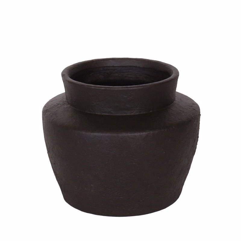 Liberta - Maison ARDINE Βάζο από MgO Μαύρο Φ40x33cm 034737