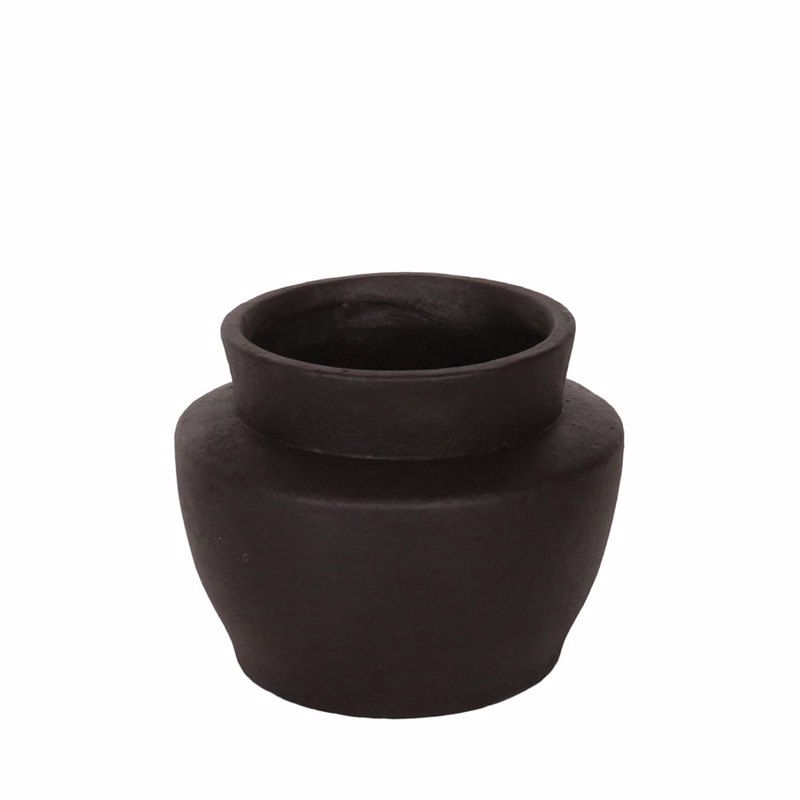 Liberta - Maison ARDINE Βάζο από MgO Μαύρο Φ25x20cm 034738