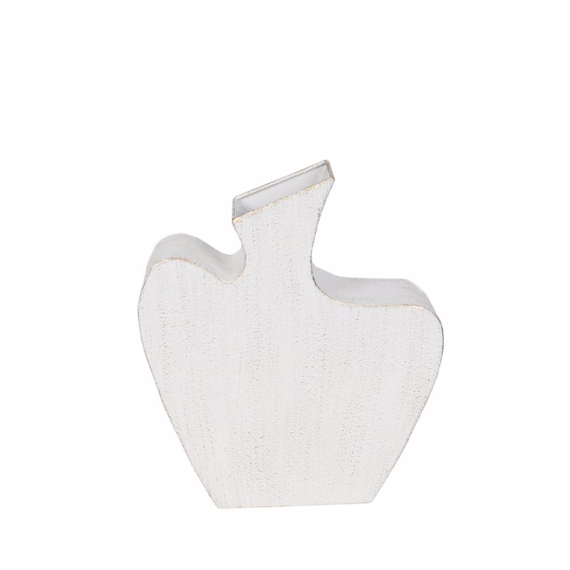 Liberta - Maison NIRA Βάζο Μεταλλικό Λευκό 26.5x8x30cm 034755