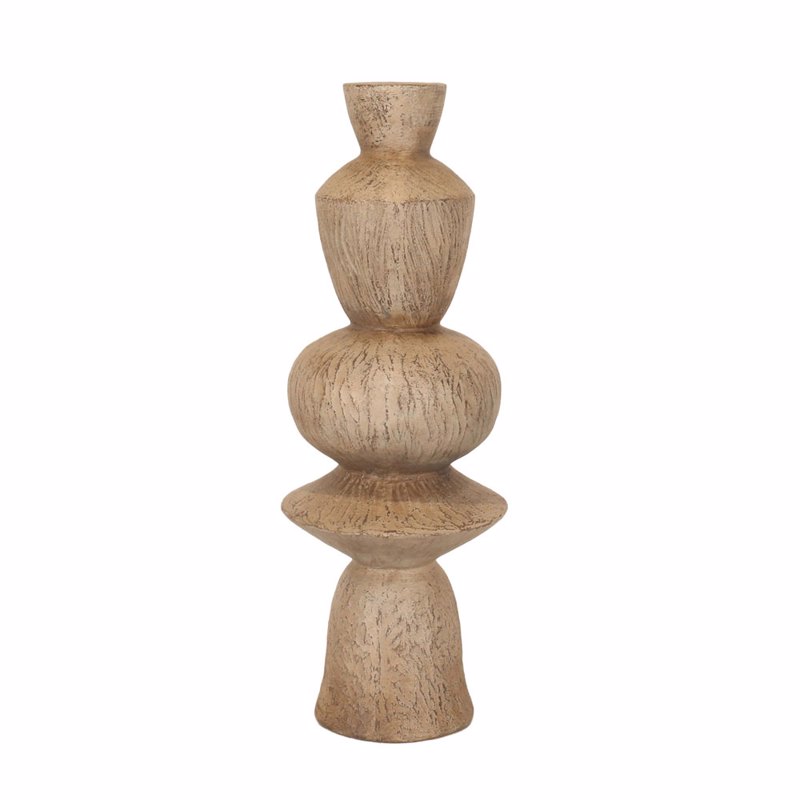 Liberta - Maison AEON Βάζο από MgO Γκρι Ανοιχτό Αντικέ Φ25.5x71cm 034768