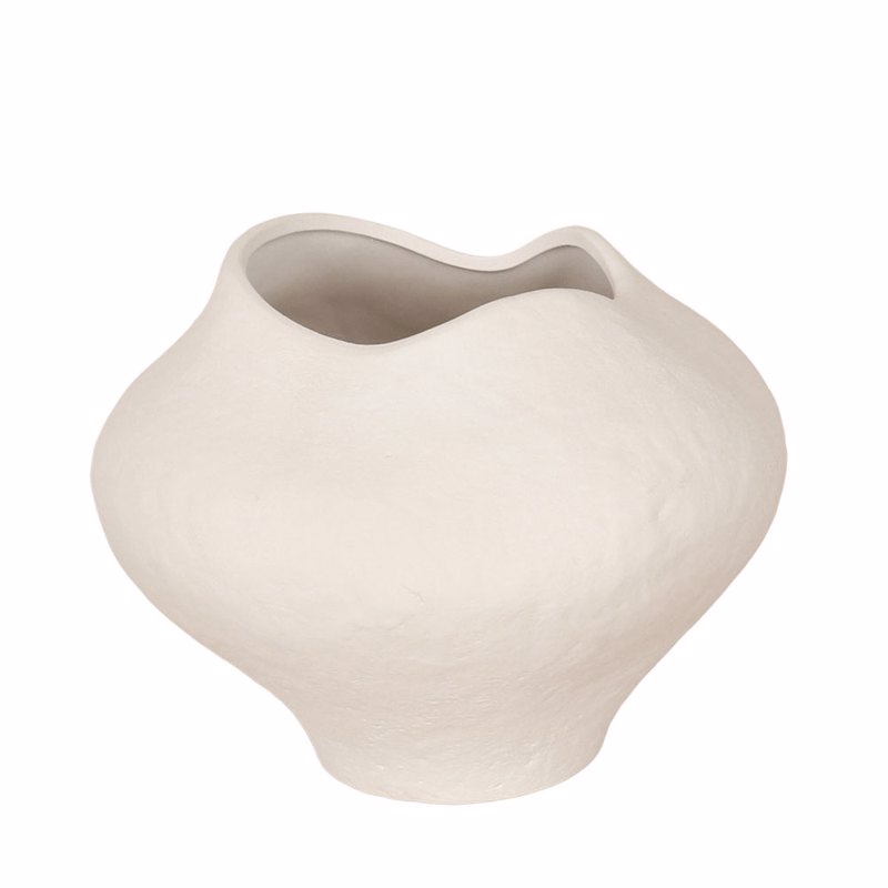 Liberta - Maison VERAE Βάζο Κεραμικό Λευκό Φ26x20cm 034787
