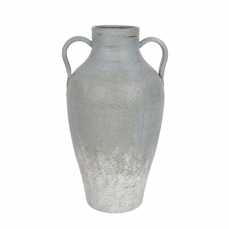 Διακοσμητικά Επιτραπέζια agiovlasitishome - ΣΗΜΑΝΤΙΚΟ: Σε περίπτωση διαφοράς τιμής από το κατάστημα ισχύει παντα και μόνο η τιμή του καταστήματος Liberta - Maison AMFORE Βάζο Μεταλλικό Γκρι-Μπλε 25x23x