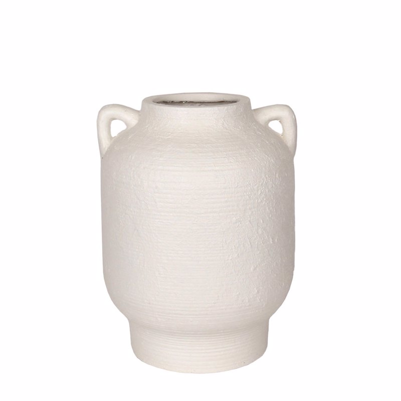 Liberta - Maison - ΣΗΜΑΝΤΙΚΟ: Σε περίπτωση διαφοράς τιμής από το κατάστημα ισχύει παντα και μόνο η τιμή του καταστήματος Liberta - Maison FORA Βάζο από MgO Λευκό Φ30x40cm 03480