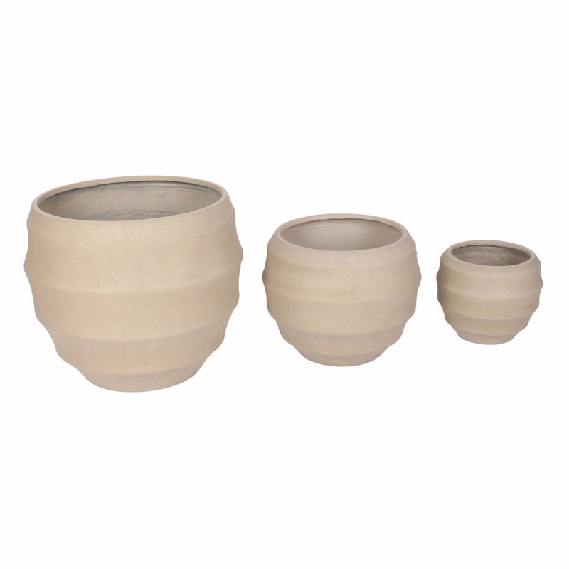 Liberta-Maison Florra Κασπώ Set 3τμχ 54x54x48cm MgO Μπεζ 034844