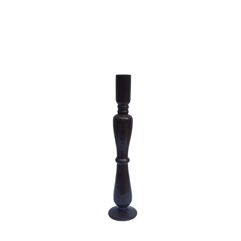 Liberta-Maison CALM Κηροπήγιο 8x8x37cm Γυαλί Καφέ Σκουρο 035149