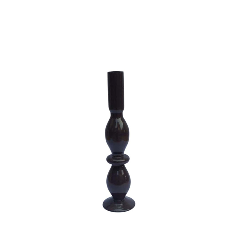 Liberta-Maison CALM Κηροπήγιο 8x8x29cm Γυαλί Καφέ Σκουρο 035151