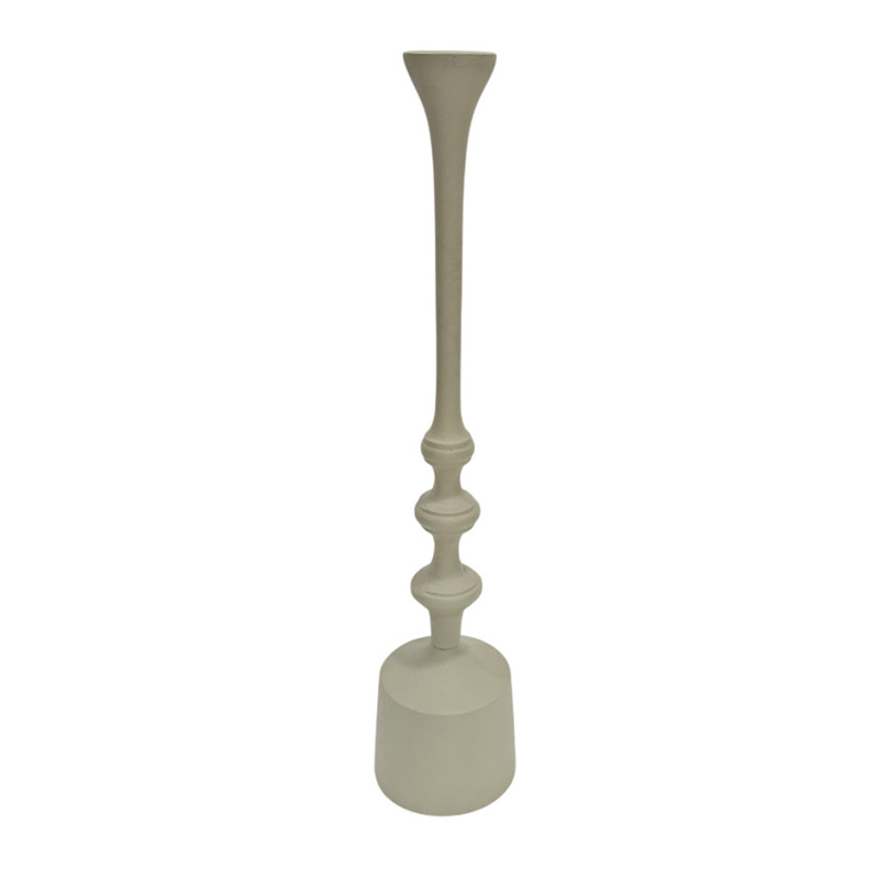 Liberta-Maison Sidia Κηροπήγιο 10x10x48cm Αλουμίνιο Ivory 035219
