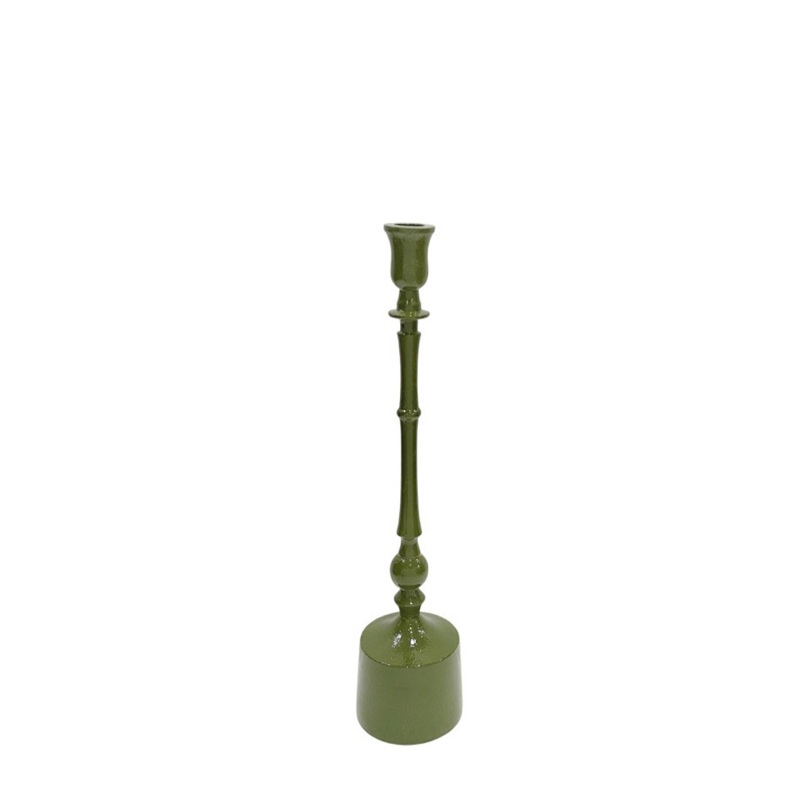 Liberta-Maison SIDIA Κηροπήγιο 10x10x39cm Αλουμίνιο Λαδι Glossy Ανοιχτο 035223
