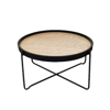 Liberta - Maison DISK Coffee Table MDF/Metalliko Sonoma/Mavro F53x42cm E1 04-0805