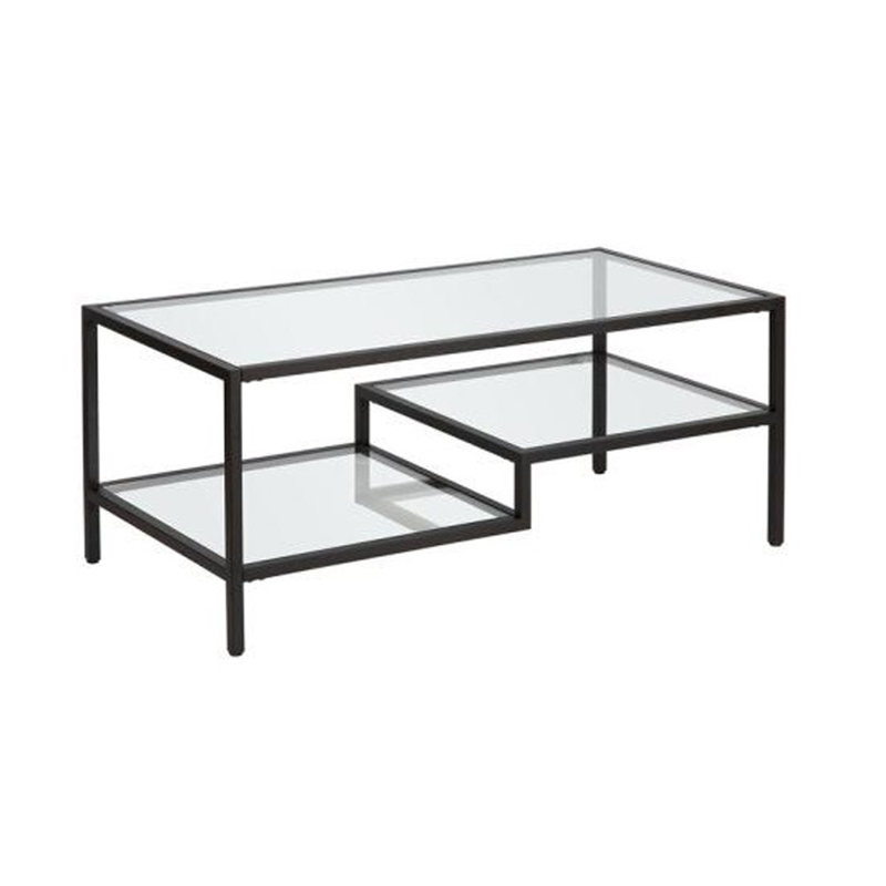 Liberta - Maison STEP Coffee Table Γυάλινο/Μεταλλικό Μα