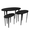Liberta-Maison Landing Coffee Table Set 3TEM Mavro 89x41x61.5cm 04-0880