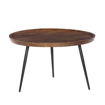 Liberta - Maison PENCIL 87 Coffee Table Καρυδί/Μαύρο 87x87x45cm 04-0956