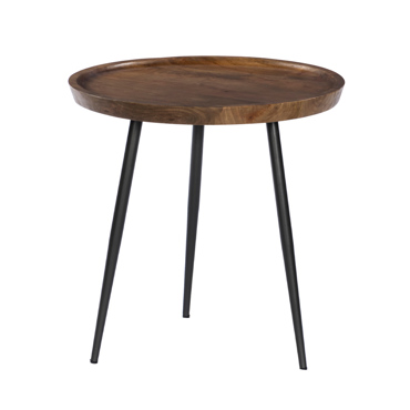 Liberta - Maison PENCIL 55 Coffee Table Καρυδί/Μαύρο Φ55x55cm 04-0958