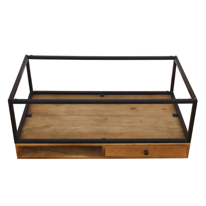 Liberta - Maison CASSETTO Coffee Table Καρυδί/Μαύρο με 1 Συρτάρι 100x60x40cm 04-0960 Liberta - Maison CASSETTO Coffee Table Karudi/Mavro me 1 Surtari 100x60x40cm 04-0960