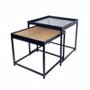 Liberta - Maison HARMONICA Set ton 2 Side Table Fusiko/Fime/Mavro 50x50x49cm 04-0973