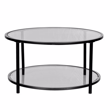 Liberta - Maison MOON Coffee Table Διάφανο/Μαύρο Φ80x42cm 04-0976