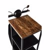 Liberta-Maison Mini Vespa Side Table Me Rafia Mavro Asimi Fusiko 61x45x85.5cm 04-0987