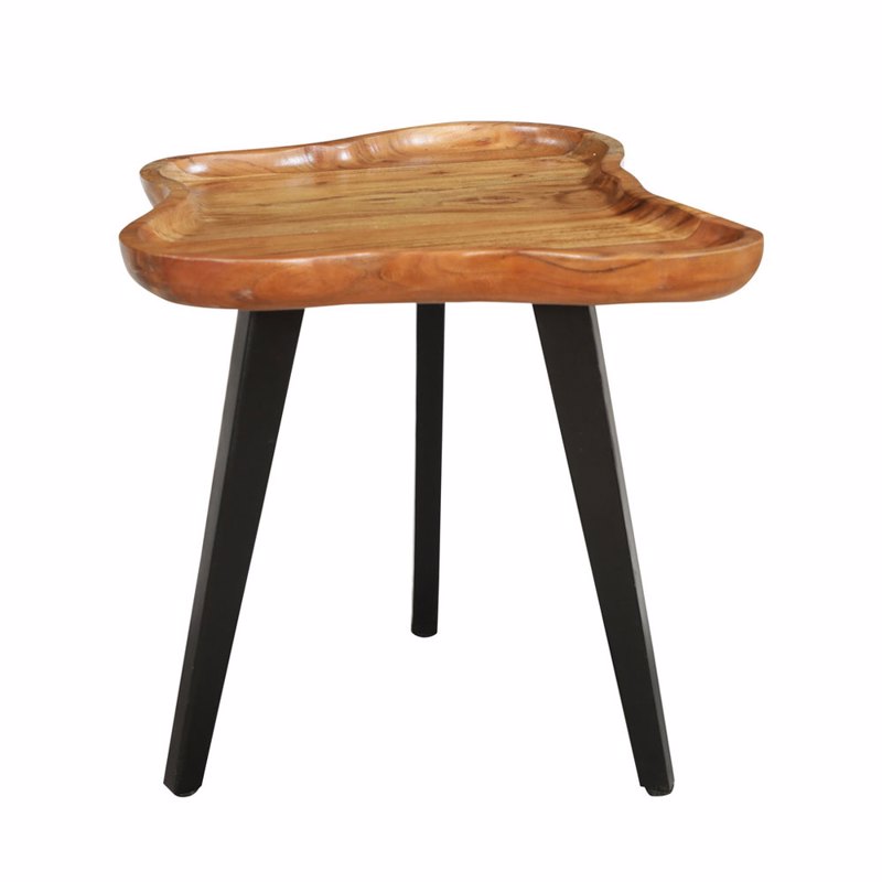 Έπιπλα σαλονιού agiovlasitishome - ΣΗΜΑΝΤΙΚΟ: Σε περίπτωση διαφοράς τιμής από το κατάστημα ισχύει παντα και μόνο η τιμή του καταστήματος Liberta - Maison FLOW Side Table Φυσικό/Μαύρο 60x56x51c