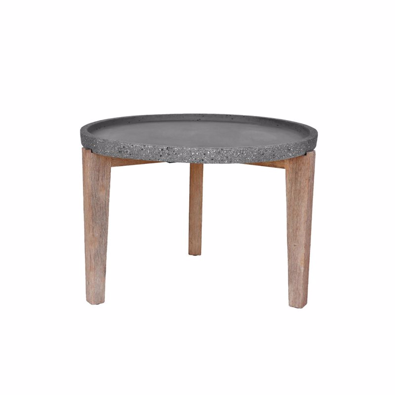 Liberta - Maison ORRIN Coffee Table Ανθρακί/Φυσικό 73x73x48cm 04-1033