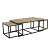 Liberta - Maison QUADRO Set ton 3 Coffee Table Fusiko/Mavro 110x60x45cm 04-1055