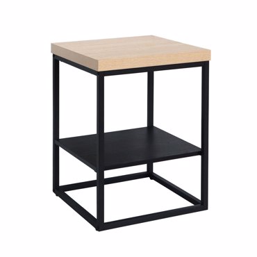 Liberta - Maison ALE Side Table Sonoma/Μαύρο Oak 45x45x60cm 04-1061