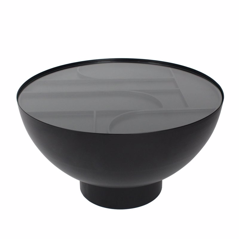 Έπιπλα σαλονιού agiovlasitishome - ΣΗΜΑΝΤΙΚΟ: Σε περίπτωση διαφοράς τιμής από το κατάστημα ισχύει παντα και μόνο η τιμή του καταστήματος Liberta - Maison ARCHES Coffee Table Μαύρο Φ70x40cm 04-