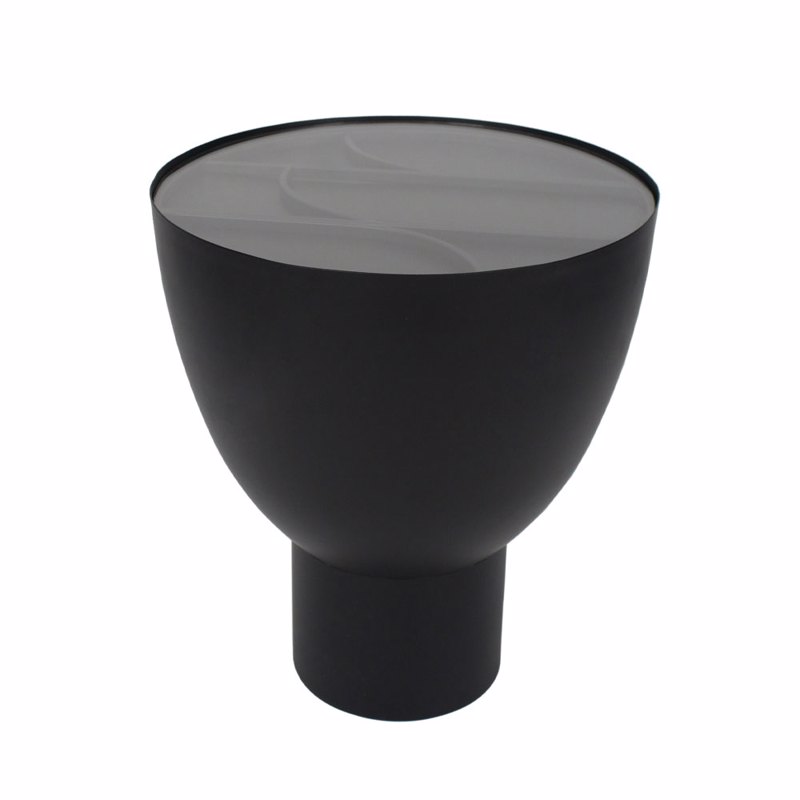 Liberta - Maison ARCHES Side Table Μαύρο Φ40.5x45.5cm 0