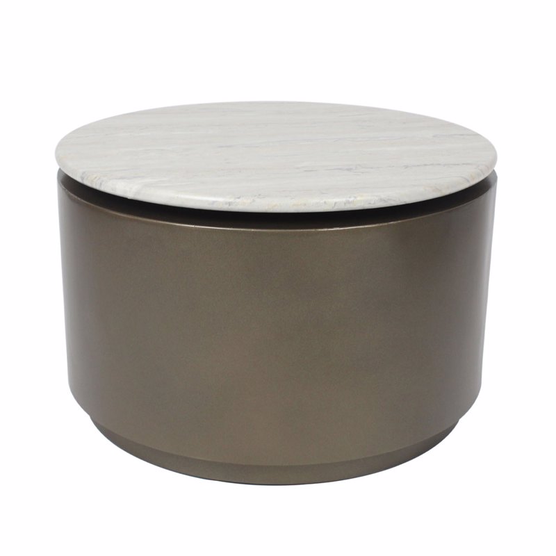 Έπιπλα σαλονιού agiovlasitishome - ΣΗΜΑΝΤΙΚΟ: Σε περίπτωση διαφοράς τιμής από το κατάστημα ισχύει παντα και μόνο η τιμή του καταστήματος Liberta - Maison POMMA Coffee Table Travertine Bronze Φ